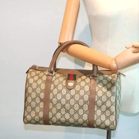 Authenticated Gucci Supreme Web Sherry Boston Ophidia Tote Bag Handbag Purse - Picture 3 of 17